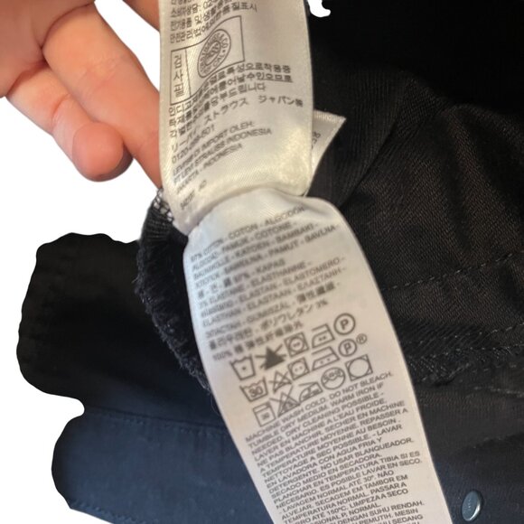 LEVI'S| Original Trucker Jacket Like New condition SZ XS BLK - Picture 7 of 9